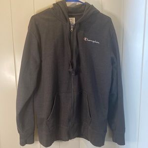 Grey Champion zip up hoodie
